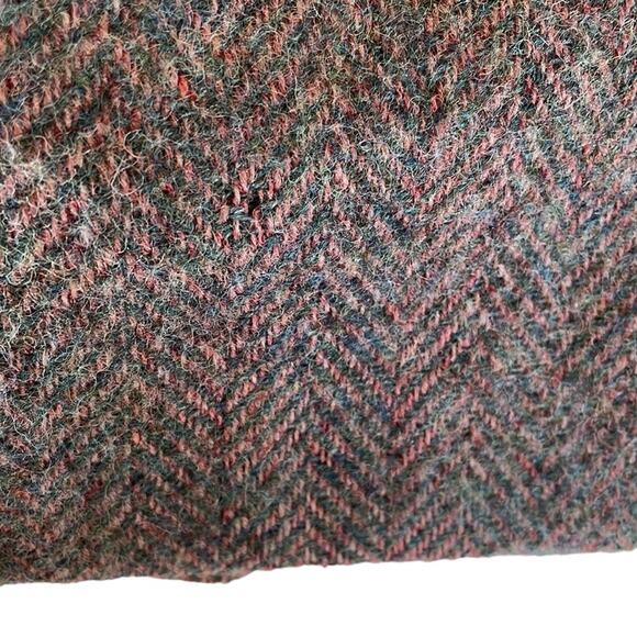 Vintage Ireland Wool Herringbone Pencil Skirt Paul Costelloe Double Back Pleat - Picture 12 of 12